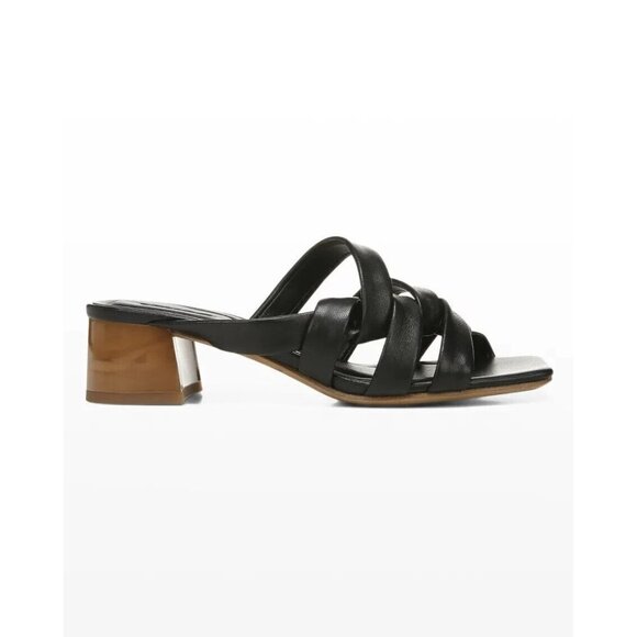 VINCE Women's "Tessa" block heel sandals leather square toe